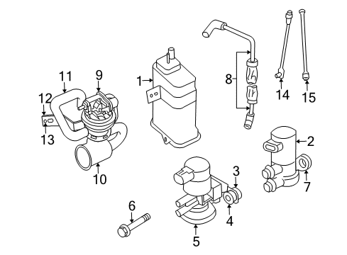 2004 Dodge Viper Powertrain Control Oxygen Sensor Diagram for 56041699AA
