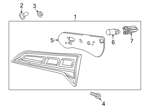 2016 Acura RDX Bulbs Gasket A, Driver Side Base Diagram for 34157-TX4-A51