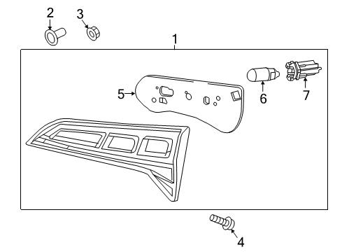 2016 Acura RDX Bulbs Light Assembly, Passenger Side Lid Diagram for 34150-TX4-A51
