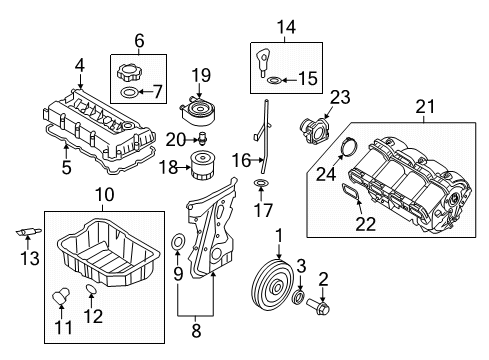 2012 Kia Optima Throttle Body Gasket-Throttle Body Diagram for 283122G800