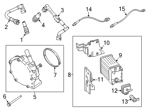 2017 Ford Expedition Emission Components Crankcase Tube Diagram for FL3Z-6758-A