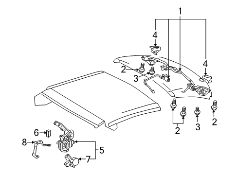 2013 Lexus IS350 Convertible Top Screw, CROSSRECESS H Diagram for 90153-50012