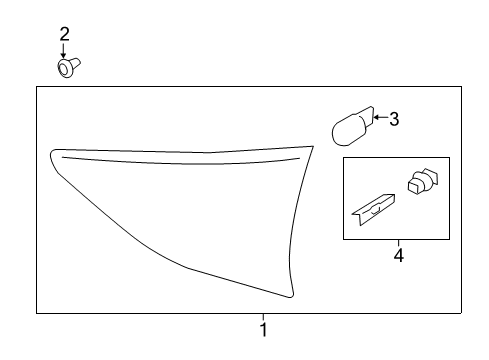 2013 Ford Escape Bulbs Back Up Lamp Assembly Diagram for CJ5Z-13405-F