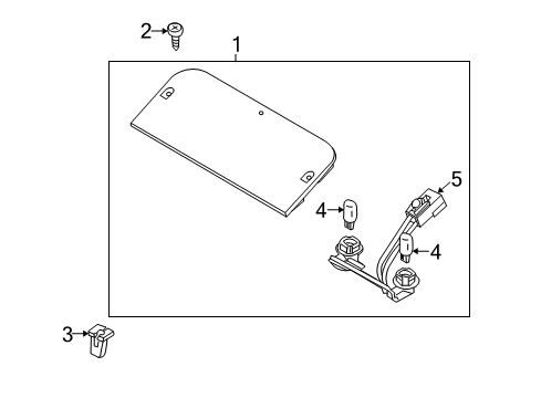 2013 Ford E-150 Bulbs High Mount Lamp Retainer Nut Diagram for -W712165-S437