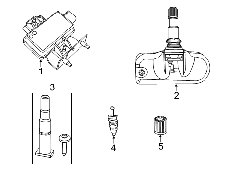 2020 Chrysler 300 Tire Pressure Monitoring Module-Tire Pressure Monitoring Diagram for 68219831AF