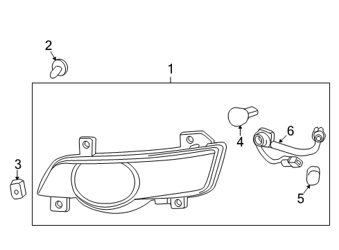 2011 Chevrolet Traverse Bulbs Socket & Wire Diagram for 25851959