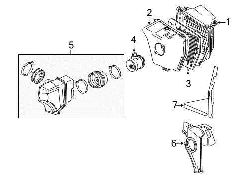 2004 Cadillac CTS Powertrain Control Cover Diagram for 22759094