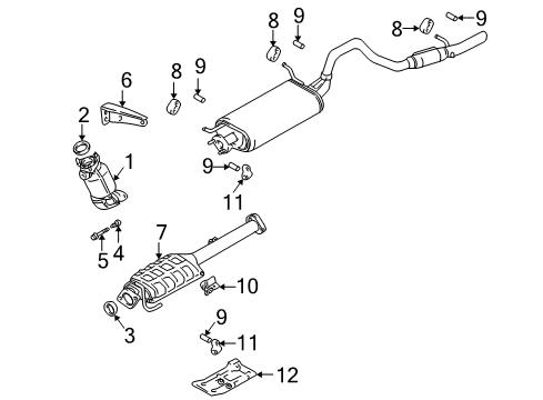 1999 Chevrolet Tracker Exhaust Components BRACKET, Exhaust Pipe Diagram for 30021699