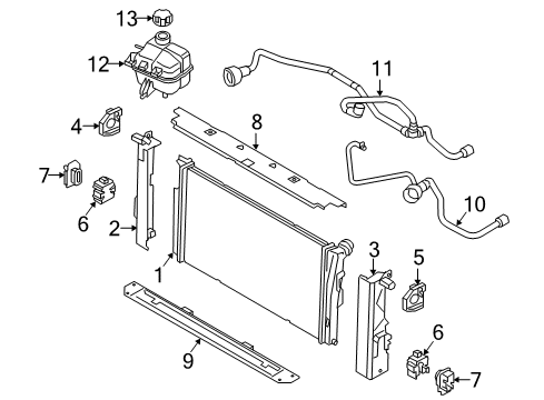 2019 BMW i3 Radiator & Components Coolant Hose Diagram for 17128611670