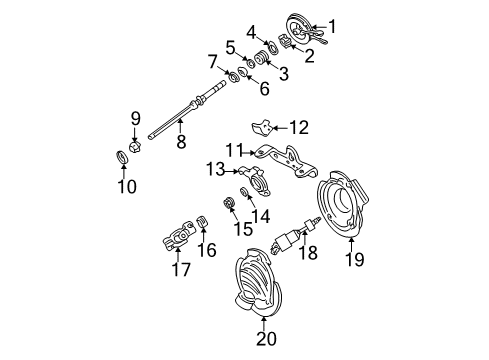 2007 Ford Taurus Shaft & Internal Components Sensor Ring Spring Diagram for F5DZ-3C674-A