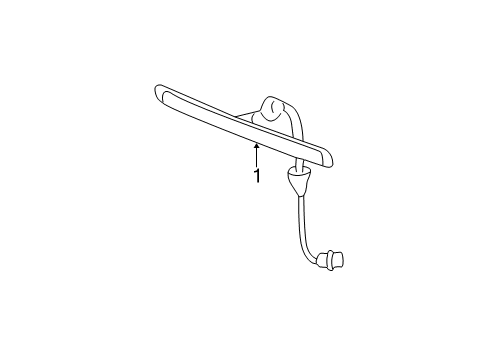 2004 Ford Mustang High Mount Lamps High Mount Lamp Diagram for 2R3Z-13A613-AA