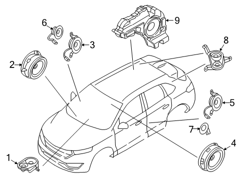 Diagram for 2018 Lincoln MKX Sound System 