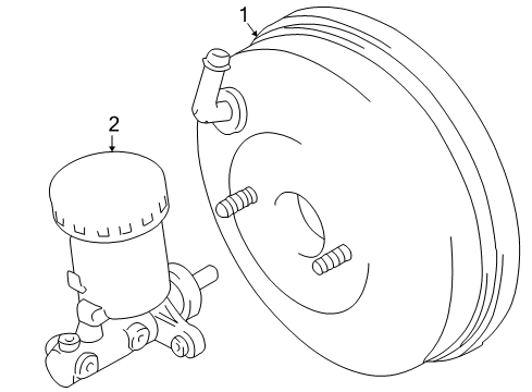 1999 Chevrolet Tracker Hydraulic System Master Cylinder Diagram for 91174779