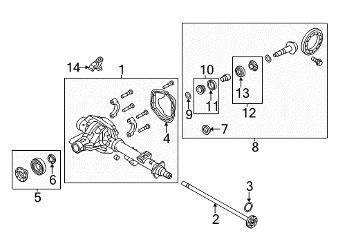 2014 Ford F-350 Super Duty Anti-Lock Brakes Flange Deflector Diagram for BC3Z-4859-A