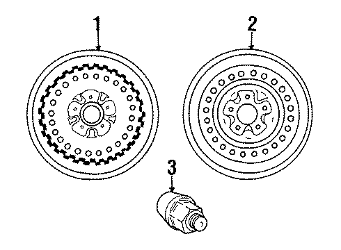 2000 Plymouth Voyager Wheels Wheel-Steel Diagram for 4684922AB