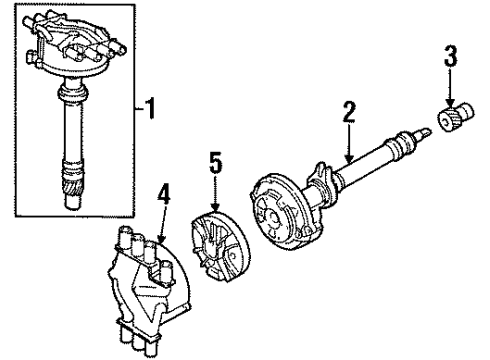 1992 GMC Yukon Ignition System ECM Diagram for 88961143