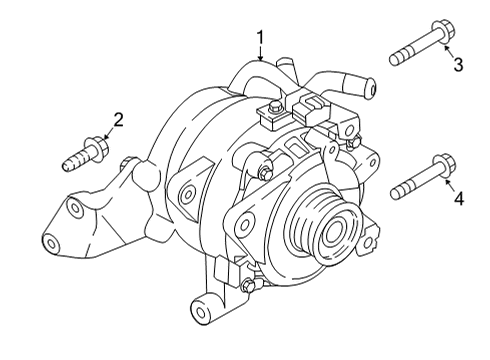 2022 Hyundai Sonata Alternator Pulley-Generator Diagram for 37322-2M400