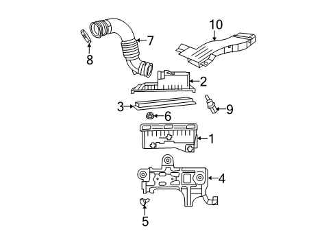 2008 Dodge Caliber Filters Fresh Air Duct Diagram for 5037918AC