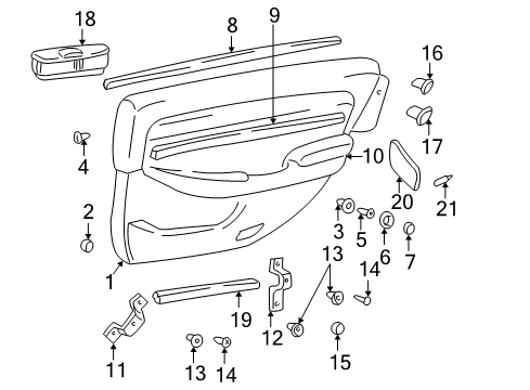 2005 Hyundai XG350 Rear Door Motor Assembly-Power Window Regulator, LH Diagram for 82450-39020