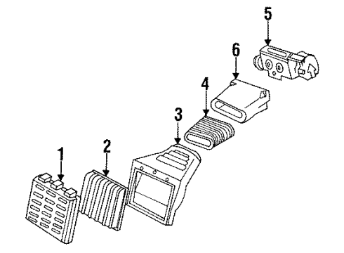 1994 Chevrolet Corvette Throttle Body Gasket Kit, Throttle Body Diagram for 17113074