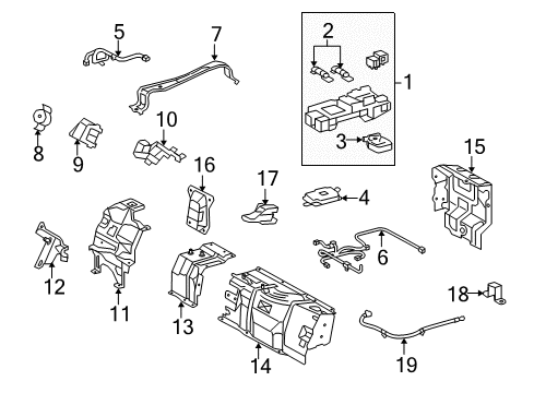 2016 Lexus LS600h Battery Sensor Diagram for G4283-47030