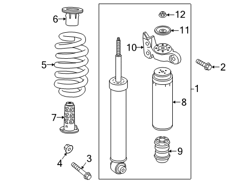 2019 Buick Enclave Shocks & Components - Rear Shock Diagram for 84557947