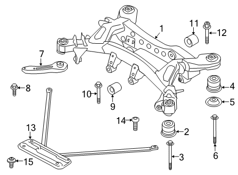 2017 BMW 430i Gran Coupe Suspension Mounting - Rear Torx Screw With Collar Diagram for 33326796225