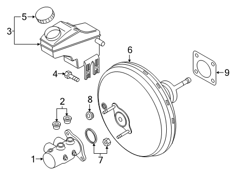 2018 Jeep Renegade Hydraulic System Booster-Power Brake Diagram for 68319847AA