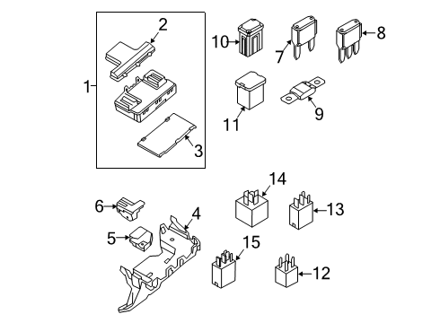 2017 Ford Edge Fuse & Relay Main Fuse Diagram for 2S6Z-14526-B