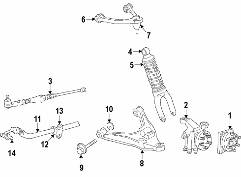 2015 Dodge Viper Rear Suspension Components, Lower Control Arm, Upper Control Arm, Ride Control Bar-Rear Suspension Diagram for 5290169AC