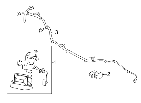 2020 Kia Sorento Rear Bumper Wiring Harness-RPA Diagram for 91885C6010