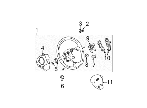 2001 Hyundai Santa Fe Steering Column & Wheel, Steering Gear & Linkage Bracket-C/C Switch, LH Diagram for 56151-26501