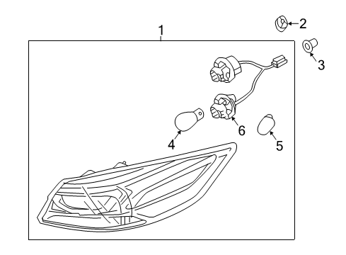 2017 Hyundai Elantra Bulbs Lamp Assembly-Rear Combination Outside, RH Diagram for 92402-F2410