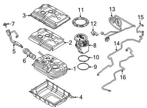 2022 BMW X5 Fuel System Components GROMMET Diagram for 16119425916