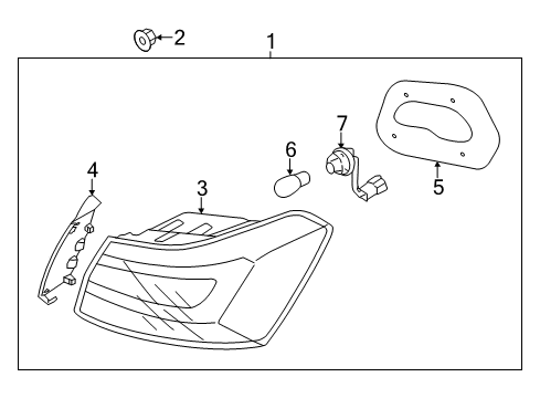 2014 Kia Cadenza Bulbs Lamp Assembly-Rear Combination Diagram for 924013R620