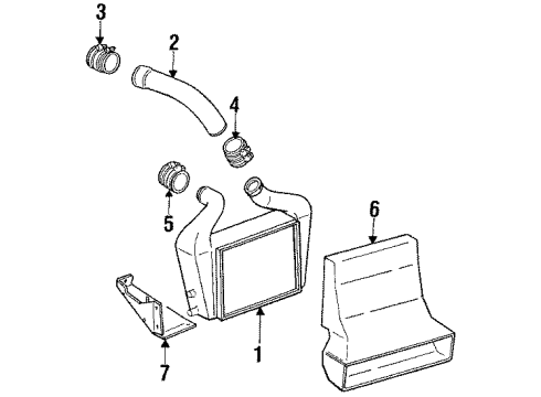 1986 Buick Regal Intercooler Hose-Turbo Intercooler Pipe Diagram for 25525233