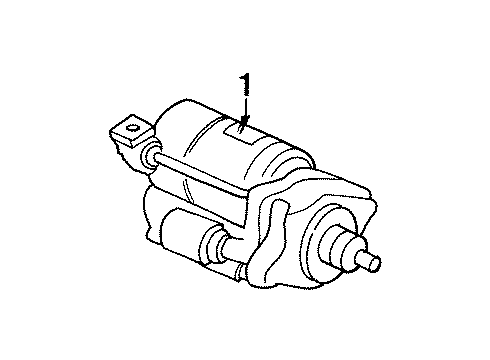 1996 Honda Prelude Starter Starter Motor Assembly (Reman) Diagram for 06314-P13-305RM