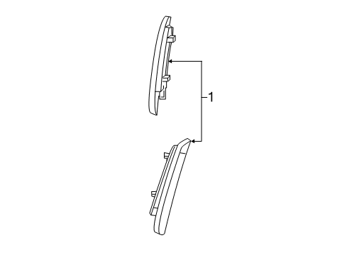 2018 Dodge Charger Front Lamps - Side Marker Lamps Lamp-Side Marker Diagram for 68214405AA