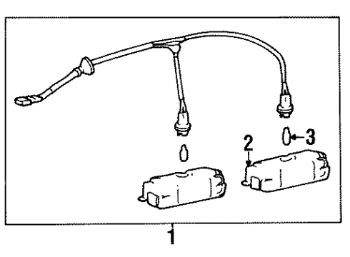 1999 Hyundai Elantra Bulbs Lamp Assembly-License Plate Diagram for 92501-29010