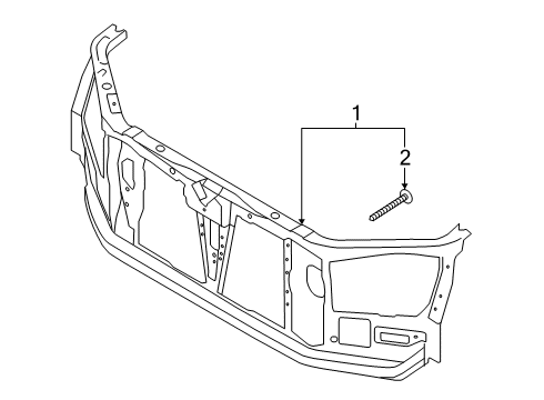 2020 Ford Ranger Radiator Support Radiator Support Diagram for KB3Z-16138-A