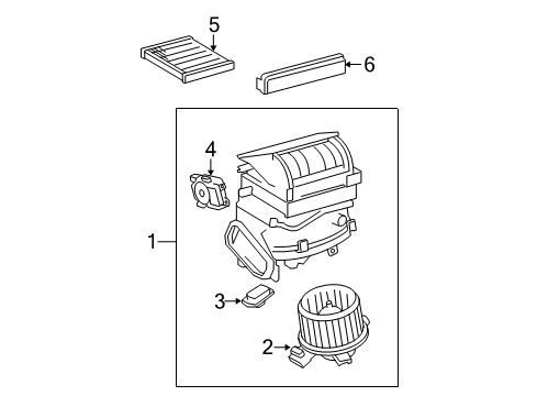 2012 Toyota Corolla Blower Motor & Fan Blower Assembly Diagram for 87130-12561