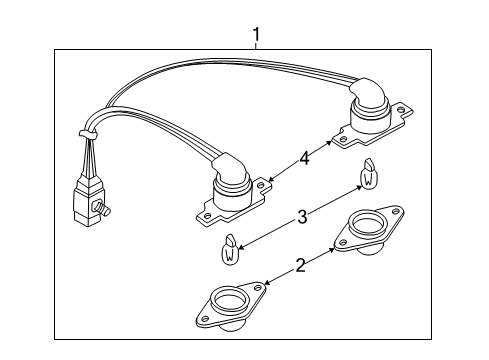1999 Nissan Quest License Lamps Lamp Licence Diagram for 26510-7B200