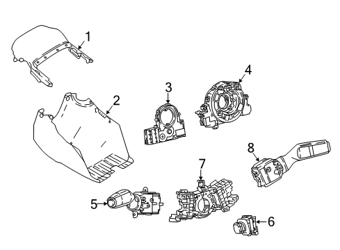 2019 Lexus LC500 Switches Sensor, STEERIG W/LO Diagram for 8924B-11010