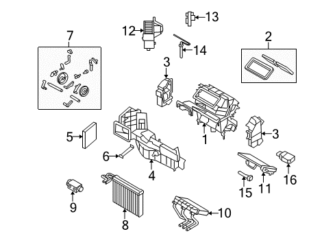 2009 BMW X5 A/C & Heater Control Units Control Unit, Automatic Air Conditioner., High Diagram for 64119310449