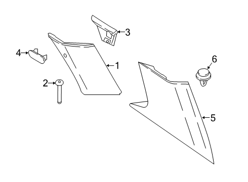 2019 BMW X3 Interior Trim - Quarter Panels Cover, Column D, Right Diagram for 51437449410