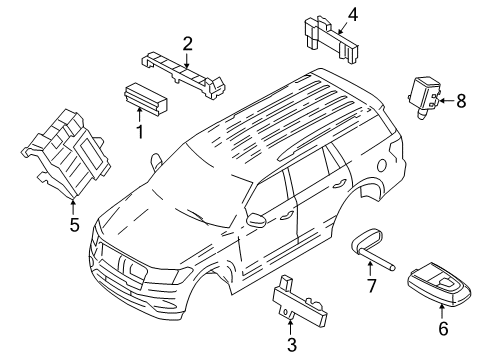 2018 Lincoln Navigator Keyless Entry Components Control Module Diagram for JU5Z-15604-DA