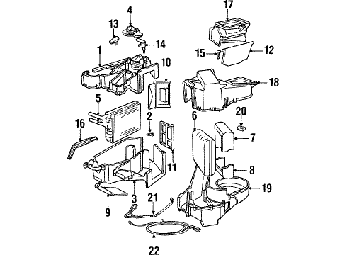1996 Plymouth Neon Air Conditioner EVAPORATR-Air Conditioning Diagram for 4864959