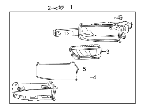 2021 Lexus NX300 Fog Lamps Lamp Assembly, Fog, RH Diagram for 81210-78020