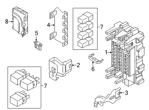 2017 Nissan Versa Controls - Instruments & Gauges Body Control Module Assembly Diagram for 284B1-9KF0A