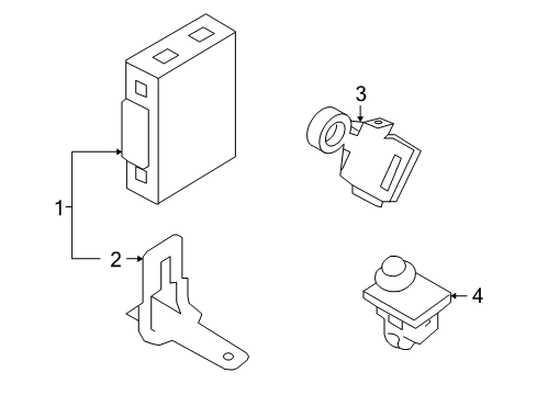 2010 Chevrolet Aveo Anti-Theft Components Theft Deterrent Module Assembly Diagram for 95983552